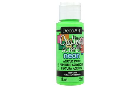 Decoart Crafters Acrylic Paint 2oz Neon Green Ebay