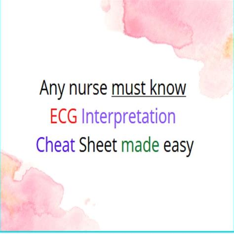 Any Nurse Must Know Ecg Interpretation Cheat Sheet Made Easy Etsy