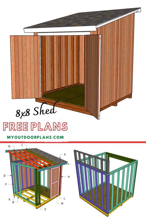 8x8 Lean To Shed Free Diy Plans Howtospecialist How To Build