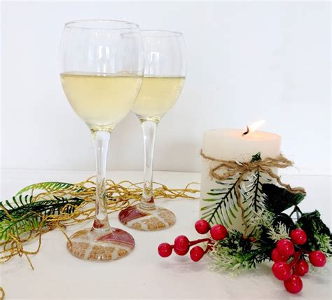 Decoupage Wine Glasses A Sparkling Christmas Diy • One Brick At A Time