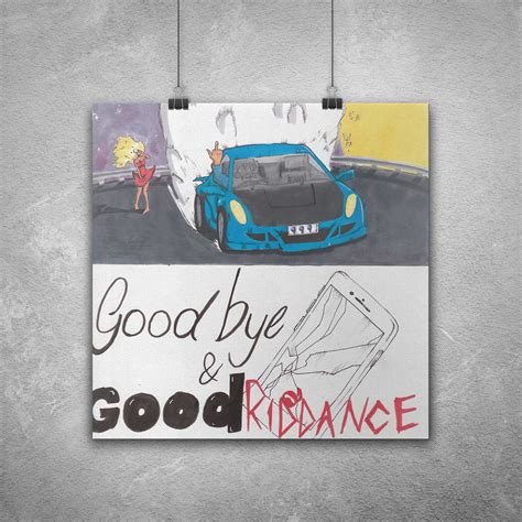 Goodbye And Good Riddance Juice Wrld Album Canvas Poster Print Etsy