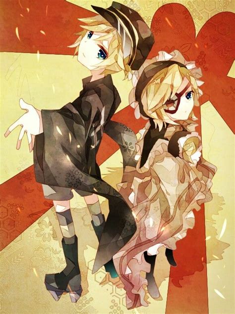 Rin And Len Kagamine Senbonzakura Vocaloid Anime Fiction