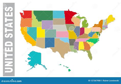 Colorful Americas Political Map With Clearly Labeled Separated Layers