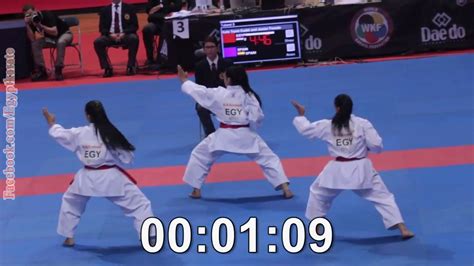 Female Team Kata Finals Egypt Youtube