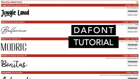 Dafont Tutorial How To Download Free Fonts Youtube