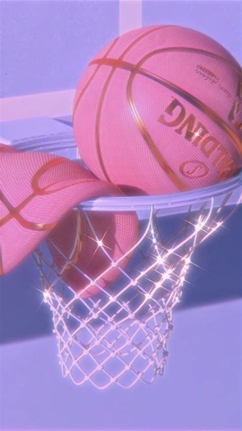 Pink Aesthetic Basketball Fond Décran Coloré Fond Décran Téléphone
