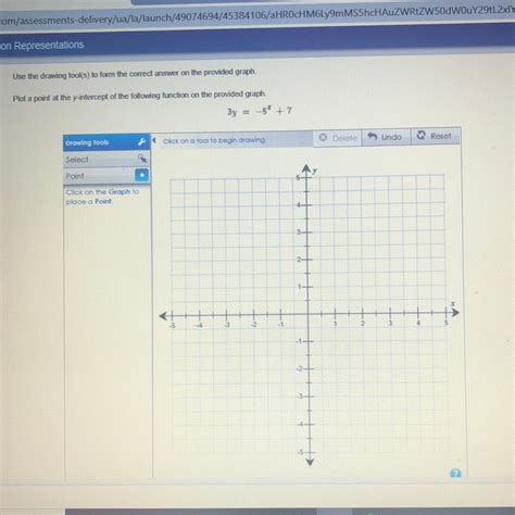 Use The Drawing Tool S To Form The Correct Answer On The Provided Graph Plot A Point At The Y