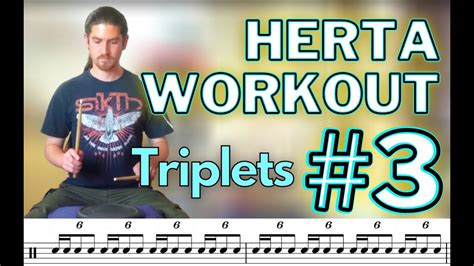 Herta Drum Fill Workout 3 Triplets Play Along Rudiment Practice Pad