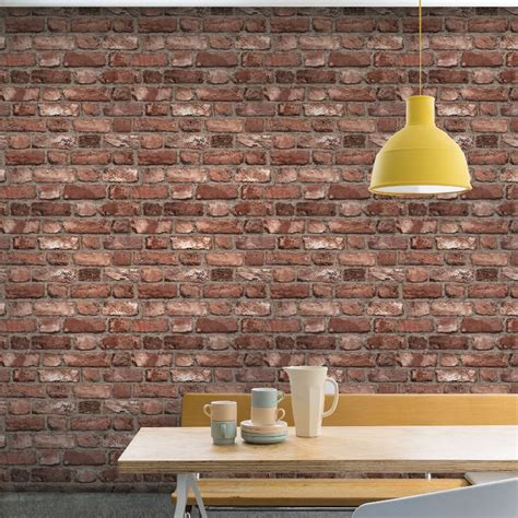 Luxury Rustic Brick Effect Wallpaper Morrocan Stone Slate Wall