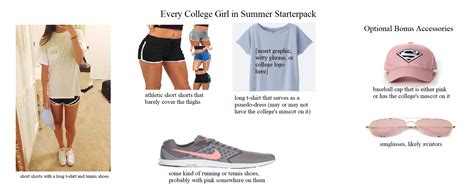 Every College Girl In Summer Starterpack Rstarterpacks