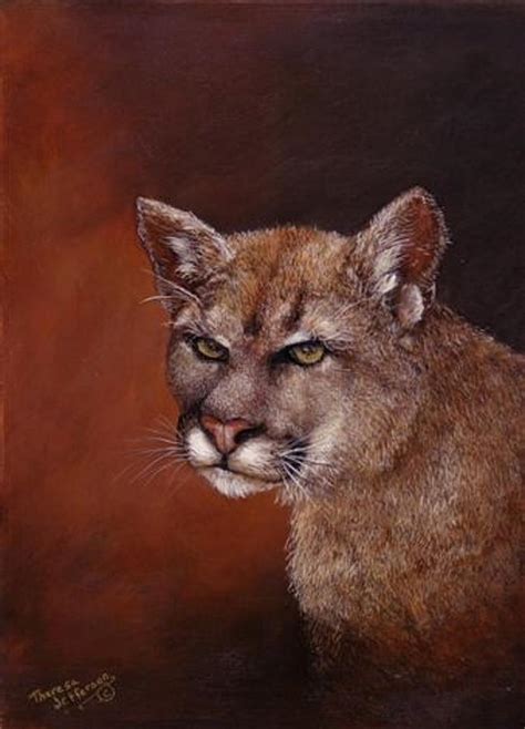 Cougar Painting By Theresa Jefferson Fine Art America