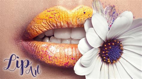 ∆ Lip Art Flower Inspiration Harlequin Girl Youtube