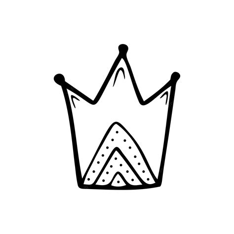 Premium Vector Hand Drawn Crown Isolated On A White Background