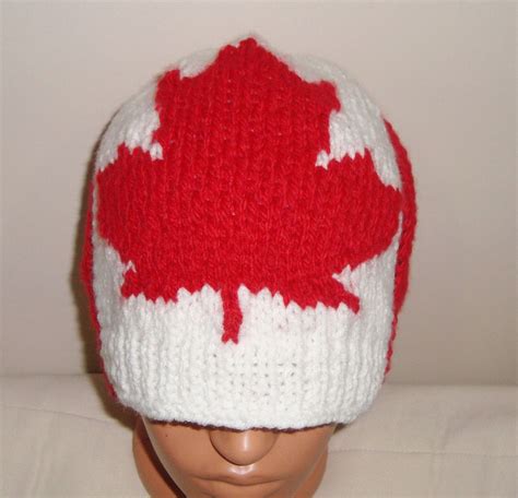 Canadian Flag Beanie Hat For Mens Winter Hat Beanie By Earflaphats