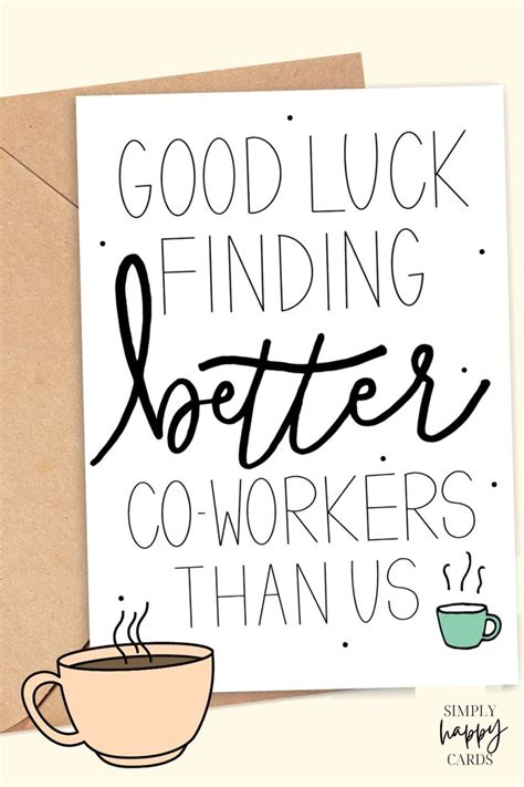 Congrats New Job Card Good Luck Finding Better Co Workers Etsy Good