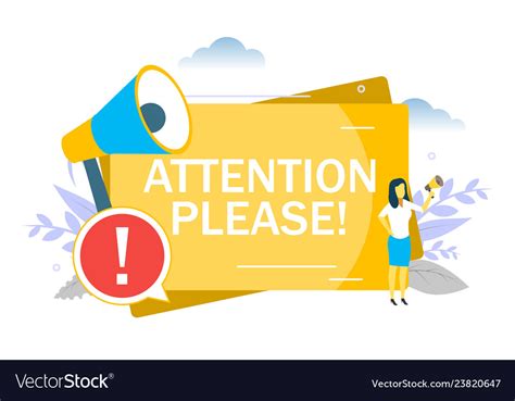 Attention Please Important Announcement Royalty Free Vector