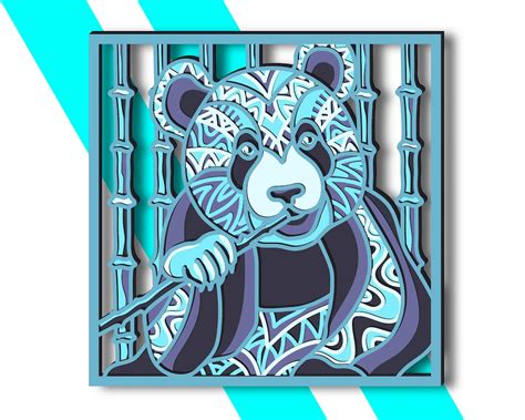 Panda Mandala Svg Panda Cnc Multilayer Svg Cutting File Svg Paper