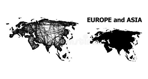Mapa De Red De Europa Y Asia Stock De Ilustración Ilustración De