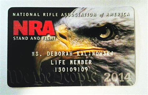 Nra Life Member National Rifle Association Membership Card