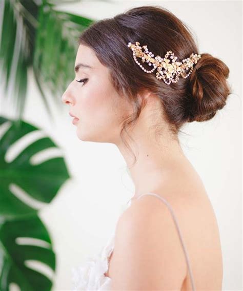 Ariana Fern And Orchid Bridal Hair Comb Victoria Millesime