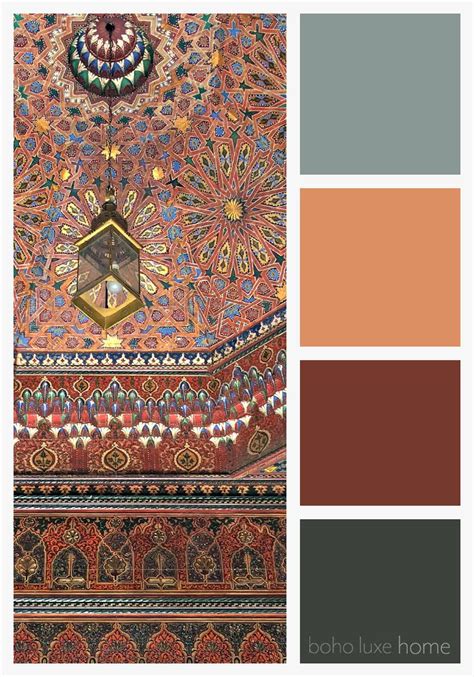 40 Color Palettes Inspired By Morocco Decor Color Schemes Moroccan