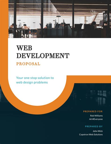 Web Development Project Proposal Template Visme
