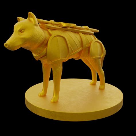 3d Printable Armored Dog By Yourneighborknight Minis