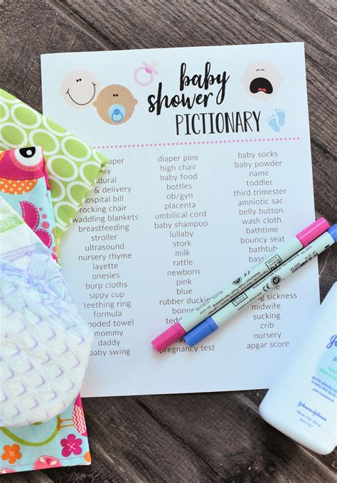 Baby Shower Pictionary Free Printable Game To Play Fun