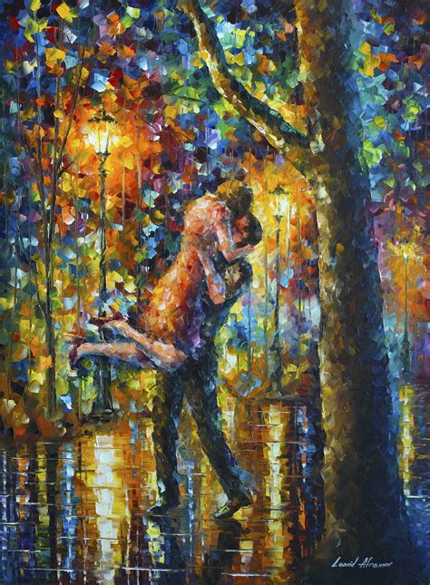 Afremov Original Oil Painting Palette Knife Impressionist