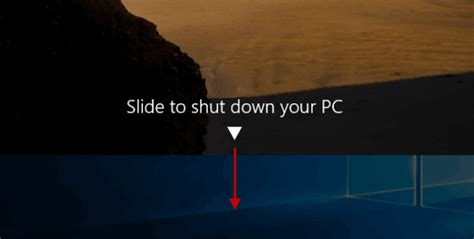 Slide To Shut Down In Windows 10