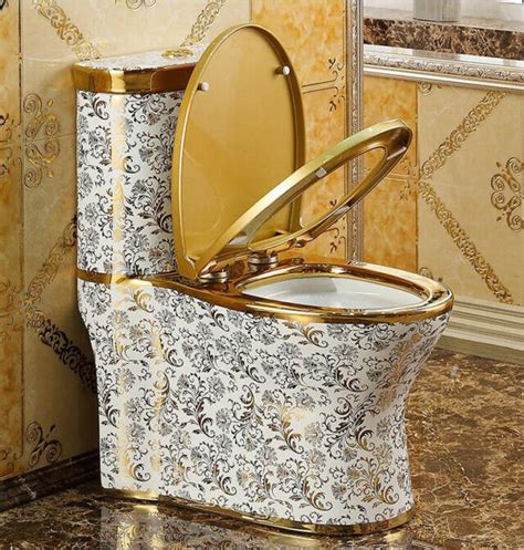 Luxury Design Toilet With Gold Ornaments Royal Toiletry Global