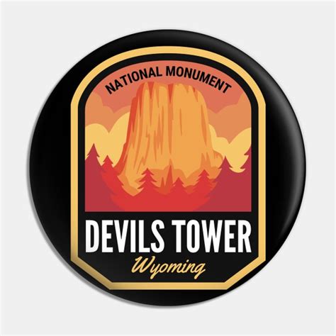 Devils Tower National Monument Devils Tower Pin Teepublic