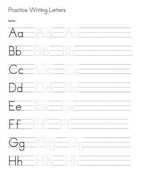 Printable Abc Tracing Sheets Letter Worksheets