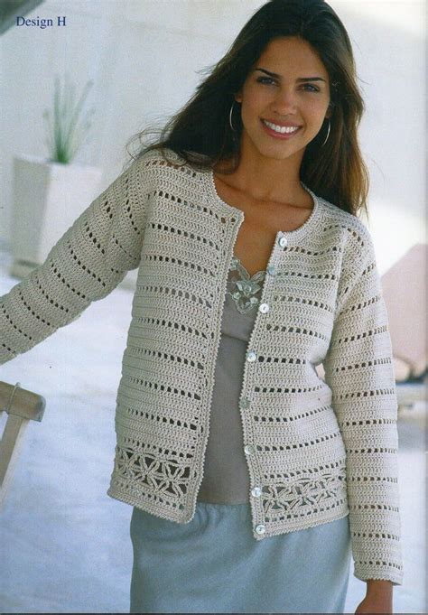 Cardigan De Croche Branca Gelo Casacos De Croche Feminino Blusa De