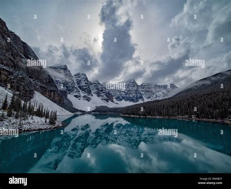 Canadian Rockies Moraine Lake Stock Photo Alamy