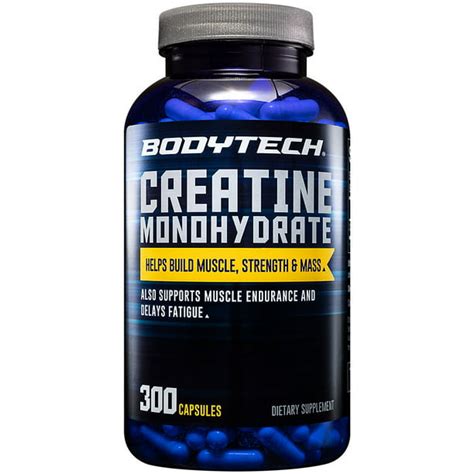 Bodytech 100 Pure Creatine Monohydrate 2250 Mg Supports Muscle Strength