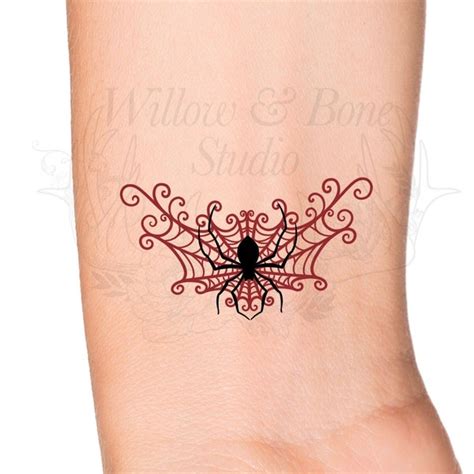 Spider Web Tattoo Etsy