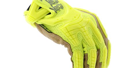 Hi Viz Cg Heavy Duty Leather Impact Gloves Mechanix Wear