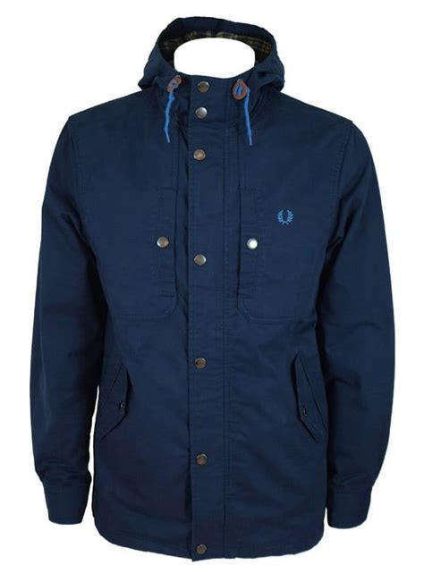 Fred Perry Winter Pursuit Jacket In Blue Granite Northern Threads