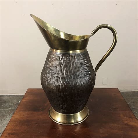 antique-hand-hammered-copper-and-brass-pitcher