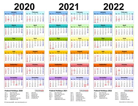 Download, customize and print 2021 blank calendar templates. Small Yearly Calendars For 2021 And 2022 - Calendar Inspiration Design