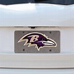 Baltimore Ravens Silver Mirror Team Logo License Plate - Silver