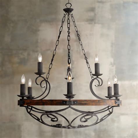 4.9 out of 5 stars 75. Madera 34 1/2" Wide Black Iron Hand-Forged Chandelier ...