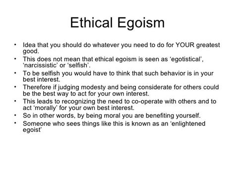 Ethical Egoism Examples Psychological Egoism And Ethical Egoism Essay