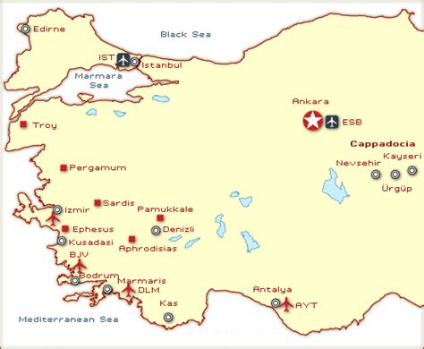 Western Turkey Travel Map And Guide