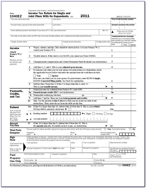 2014 Federal Tax Form 1040ez Instructions Form Resume Examples