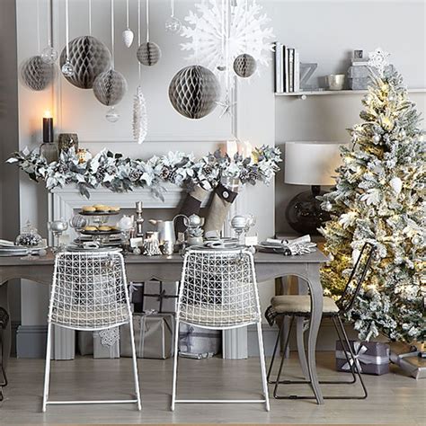 Shop for dining room tables at baer's furniture. Grey and silver Christmas dining room | Decorating | Ideal ...