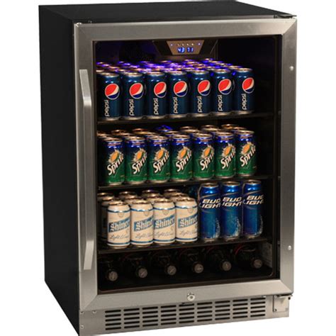 148 Can Glass Door Refrigerator Stainless Steel Beverage