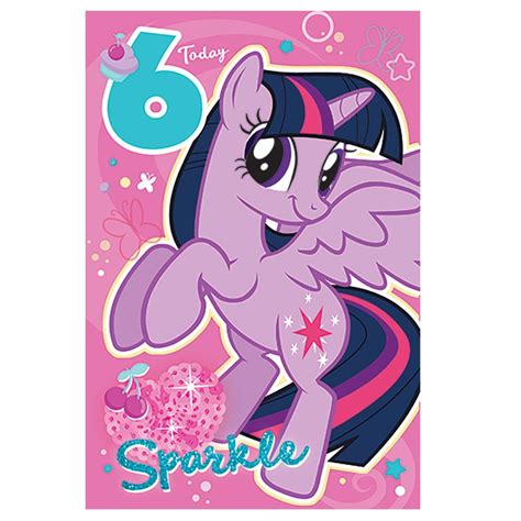 6 Today My Little Pony 6th Birthday Card Mp054 Character Brands