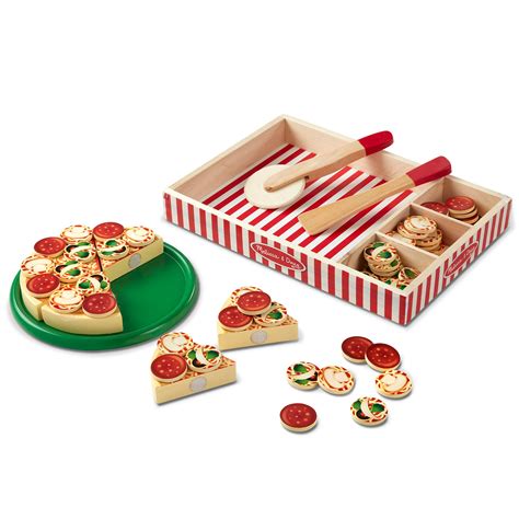 Melissa And Doug Pizza Party Wooden Play Food Pretend Play Pizza Set 54